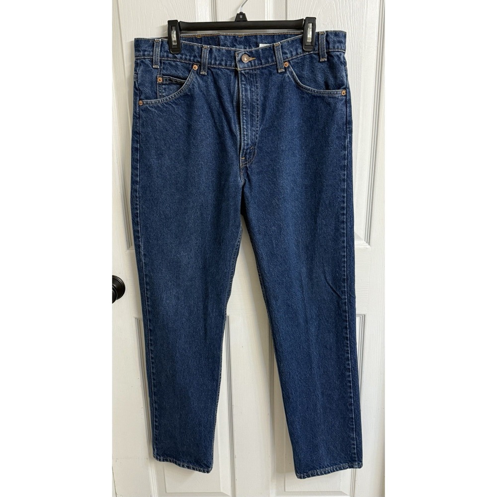VTG Levi's 505 Orange Tab Jeans Mens 36x31 Straight Leg 90s Medium Wash Logo USA